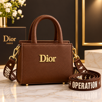 Women's Top Handle Handbag with Detachable Strap – Gold-Tone Detailing