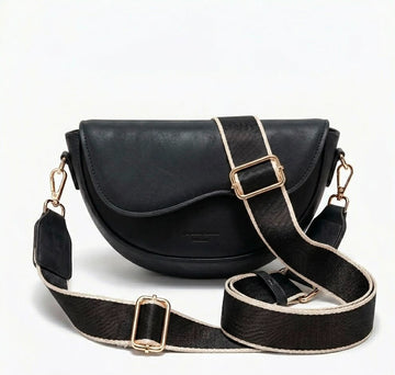 Luna Women's Crescent Bag – Premium PU Leather Crossbody & Shoulder Bag in Cream