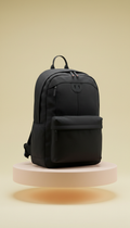 Jet Black canvas backpack
